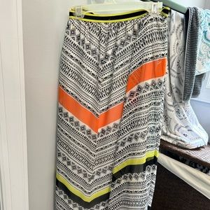 Print long skirt